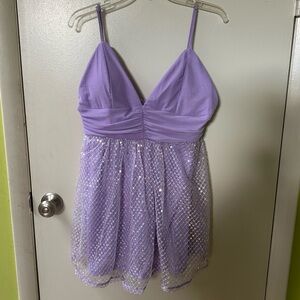 NWT - Purple Sequin Mini Dress